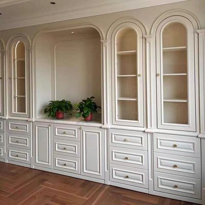 法式现代简约全实木鞋柜卧室衣柜餐边柜柜轻奢酒柜橡胶木橱柜定制