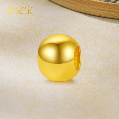 足金999古法金珠黄金散珠DIY配件