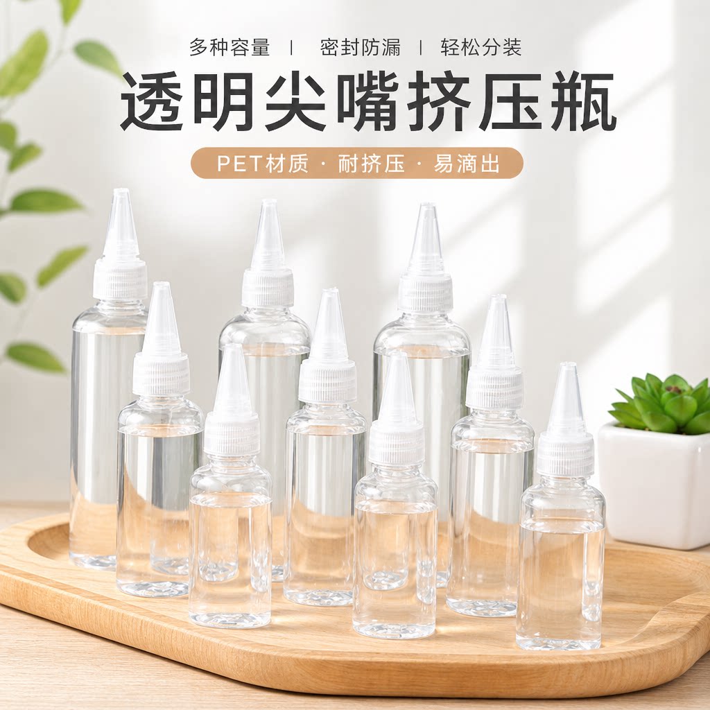 透明尖嘴瓶挤压瓶塑料滴瓶小空瓶