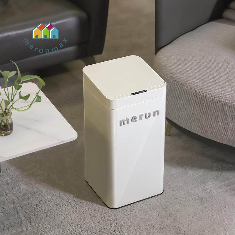 英国智能感应垃圾桶家用厨房客厅充电动化妆室大容量滑轮2025新款