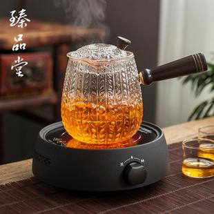 耐高温功夫茶具家用烧水壶蒸茶壶 玻璃麦穗煮茶壶电陶炉煮茶器套装