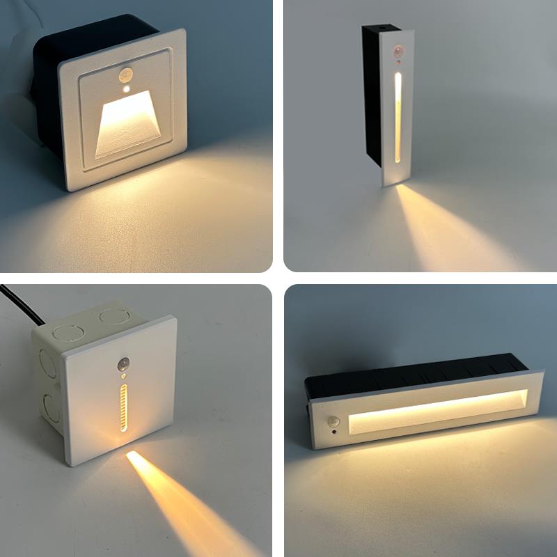 低压弱电接线24伏室户外用楼梯踏步台阶走道照明小夜墙感应地脚灯