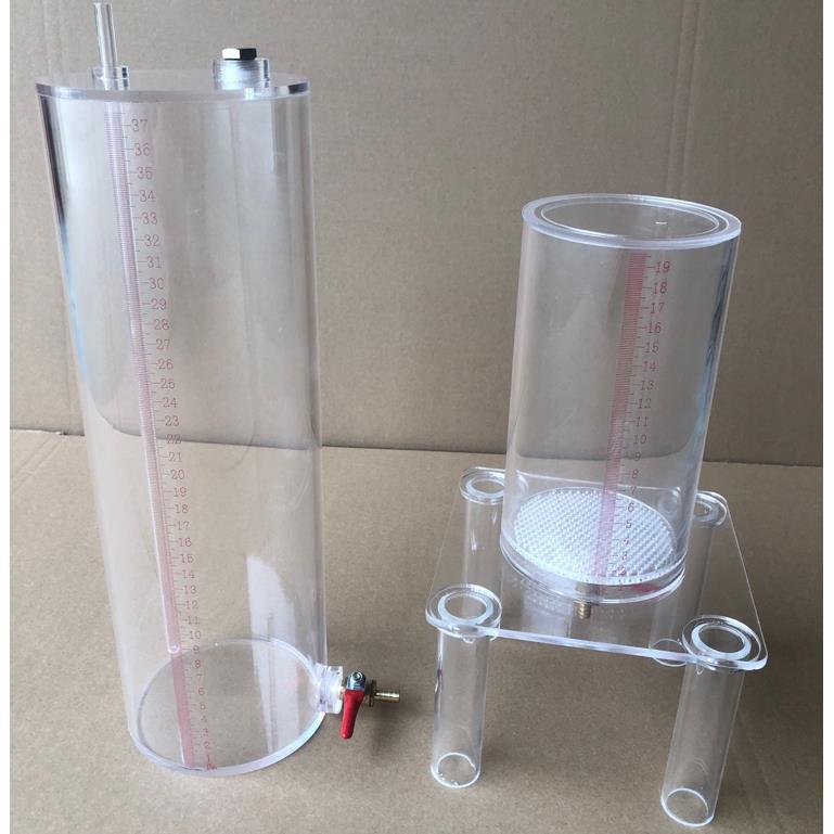 有机玻璃管刻度管刻度瓶亚克力试验器材透明实验装置法兰