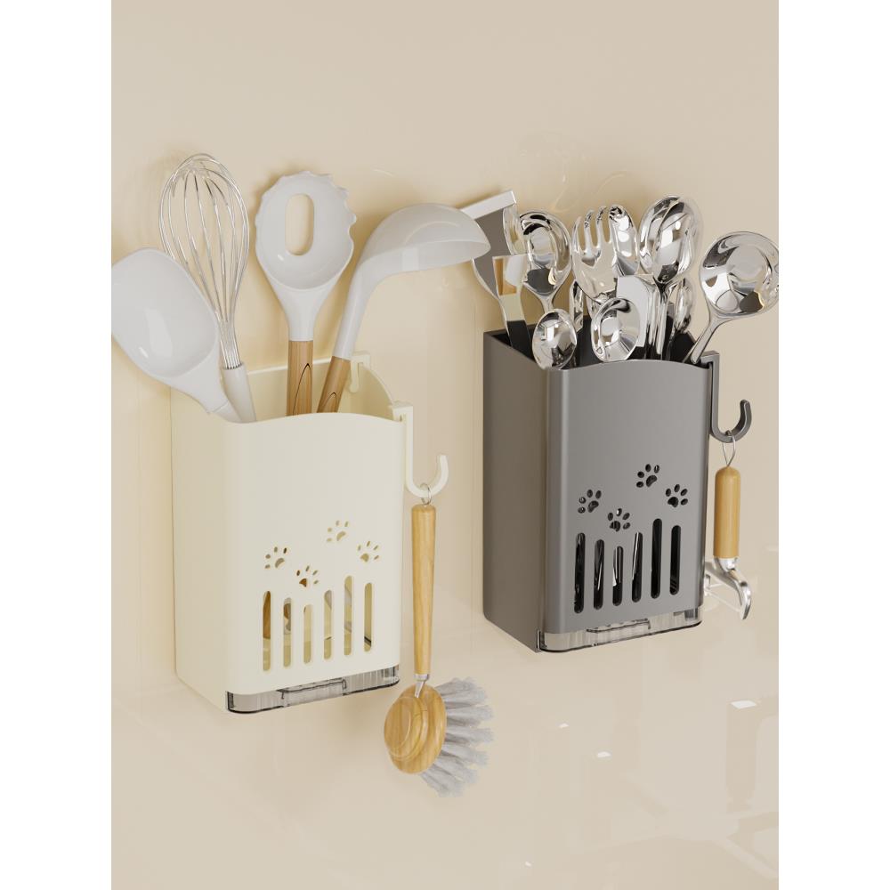 厨房筷子筒沥水餐具收纳盒勺子叉置物架塑料筷子篓创意筷托筷子笼