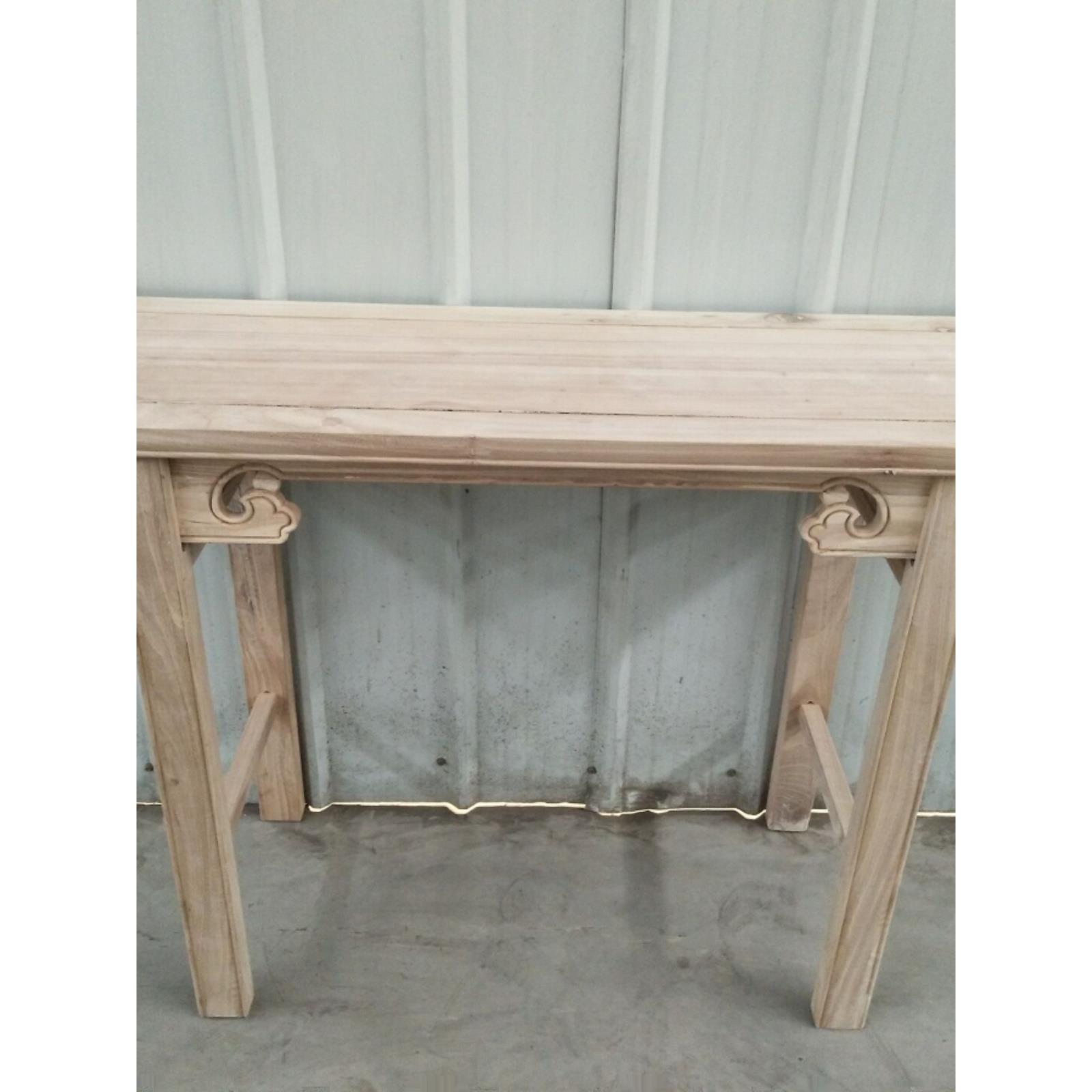 仿古简约实木玄关柜老榆木条案条几玄关桌供桌供台佛台半成品白茬