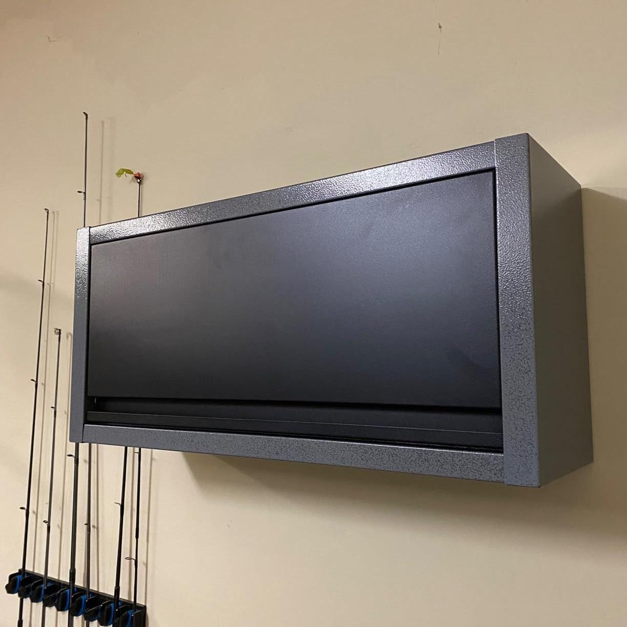 铁皮吊柜车库储物柜置物架金属上翻门工业风工具柜汽修吊柜墙壁柜