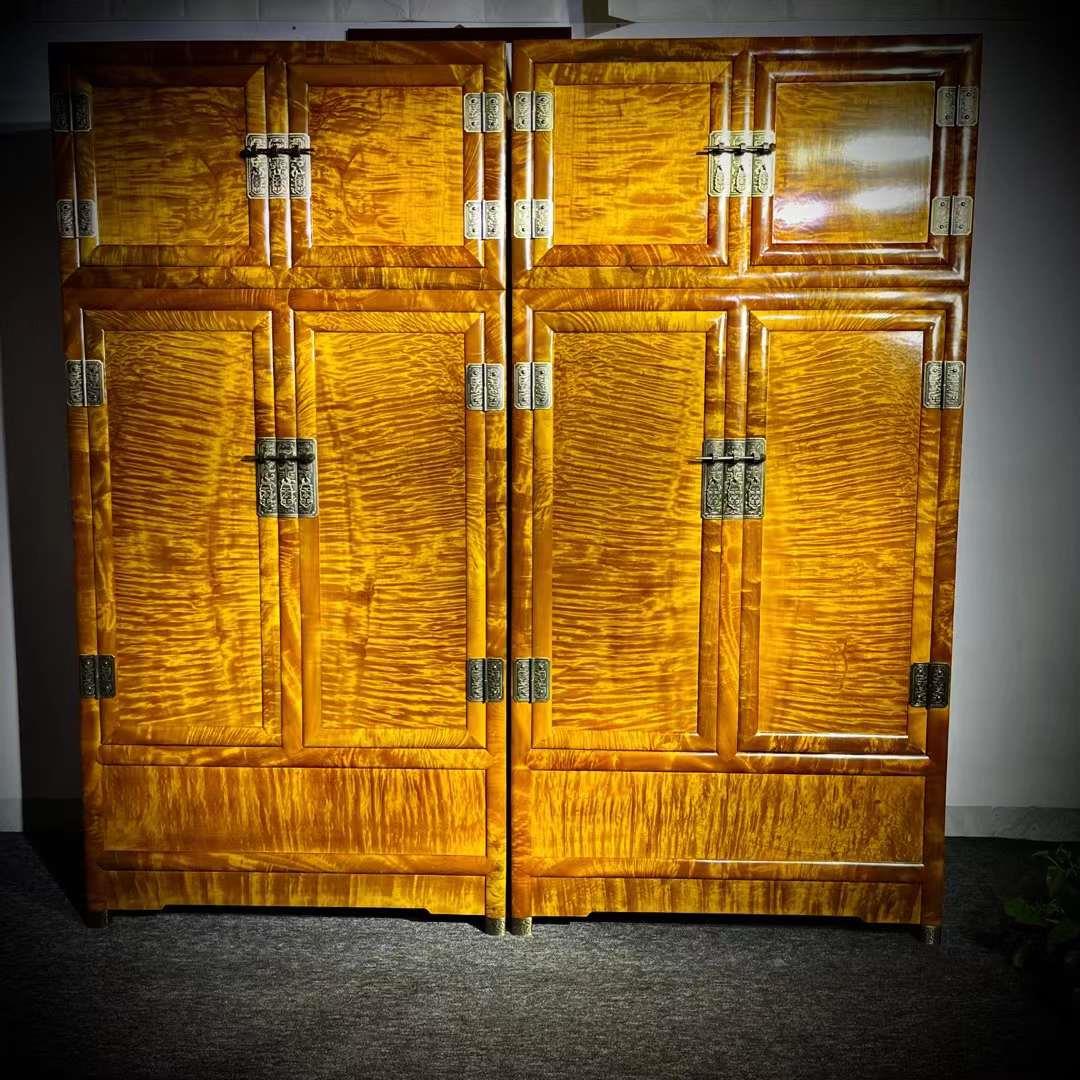 金丝楠木衣柜小叶桢楠实木储物柜仿古顶箱柜卯榫家具衣橱轻奢定制