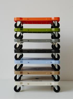 HTAP小型平台车 可移动的拼接地板静音滑轮日式收纳箱 家店通用