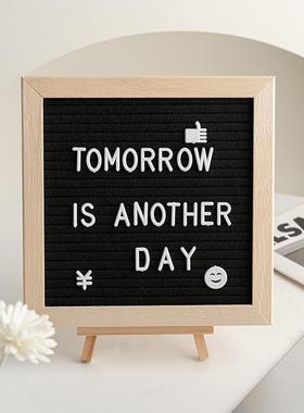 ins毛毡字母拼字板桌面装饰摆件生日布置留言板宝宝周岁拍照道具