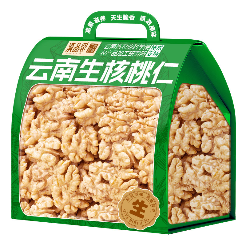 滇品客农科院云南生核桃大果仁新货薄皮核桃休闲坚果零食图片