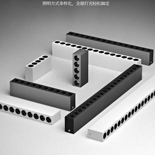 led格栅灯深杯防眩吸顶线条射灯无主灯长条20w五头十头高显色 明装