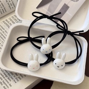 可爱米菲兔发圈卡通情侣闺蜜小皮筋甜美森系少女发圈超萌ins发圈