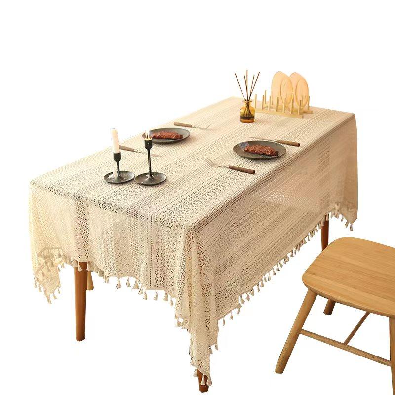 法式in风蕾丝桌布森系田园白色钩针盖布茶几甜品民宿餐桌台布,居家布艺,桌布,淘宝优惠券,粉丝福利购,淘宝优惠卷