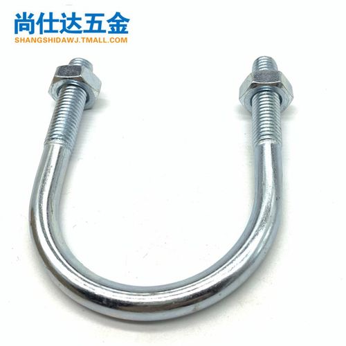 M6M8M10M12M16M20镀锌U型螺栓 u型卡螺丝 管固定卡抱箍丝管卡