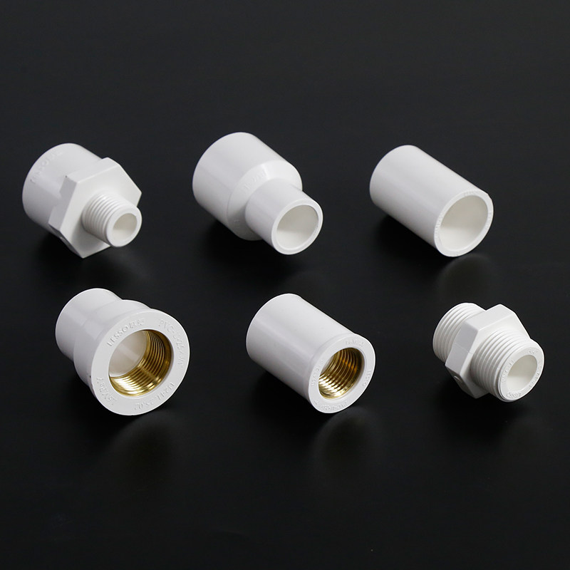 PVC给水管外牙直接 直通外丝接头20 25 32水管配件管件广东发货