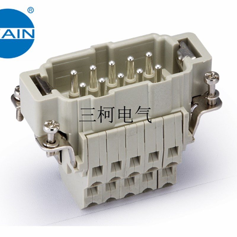 WAIN唯恩 HE-010-MSS 10芯公芯10针 哈丁WEVEL 矩形重载连接器