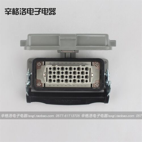 豪光航空插头 重载连接器HDCHD0401 F/M 40芯 侧出线 带防尘盖