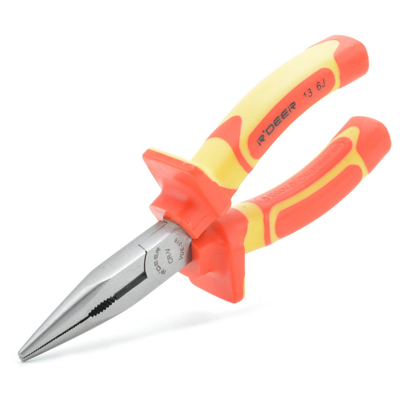 飞鹿 6寸VDE绝缘耐压尖嘴钳 160mm工具钢尖咀钳 尖口钳 VDE-316