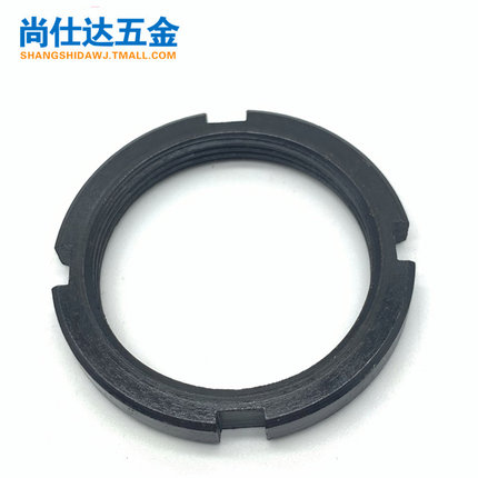 圆螺母 GB812止退螺母 开槽螺母 圆螺帽 圆形螺母 元螺母m10m200