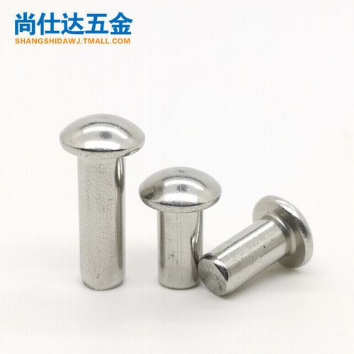 304不锈钢半圆头实心铆钉敲击式元头铆钉GB867蘑菇头标牌M3M4M5M6