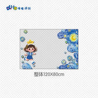 The Van Gogh Starry Sky themed environmental creation home in the kindergarten features regular arrangements for the wall decoration areas of the railings, corridors, and corner entrances thumbnail 6
