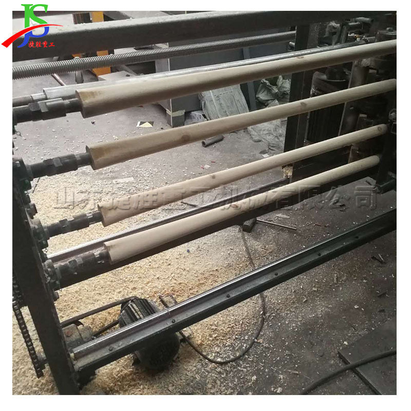 洋镐木柄制作圆棒机卧式全自动锄把机1.7米十字镐把成型机