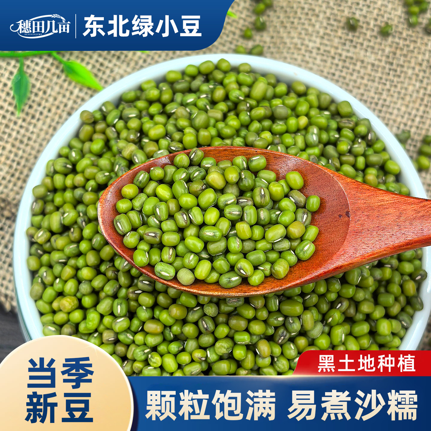 东北新货绿豆农家发豆芽专用绿豆汤煮粥绿豆沙原料易煮易出沙