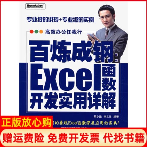 正版书】百炼成钢Excel函数开发实用详解胡小盈电子工业出版社9787121049484