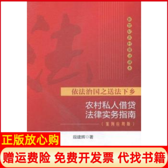 【正版书】新世纪农村普法读本依法治国之送法下乡农村私人借贷法律实务指南段建辉著中国政法大学出版社9787562059240