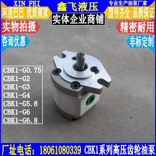 CBK1-G6齿轮泵CBK1-G0.75/G2/G3/G4/G5.8G6.8高压泵锯床液压油泵