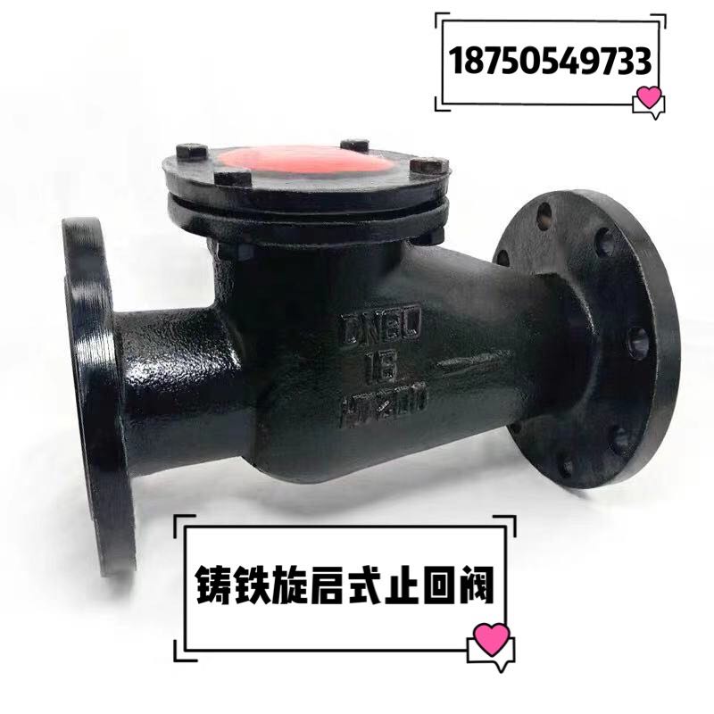 H44T16旋启式止回阀 铸铁铜芯法兰止回阀DN40 50 80 100 150 200