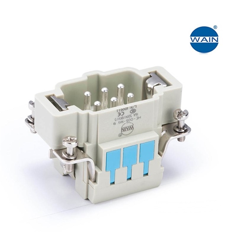 HE-006-MS B快速弹片连接6芯公插件 唯恩插头 工业航空连接器标准