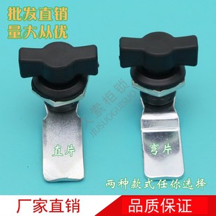 电柜箱锁XAS53 6锁 MS714 2把手转纽锁黑色手柄锁MS715