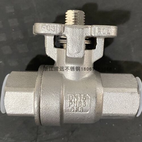 304/316不锈钢高平台二片式球阀2pc带锁Q11F-63P德标G直螺纹NPT