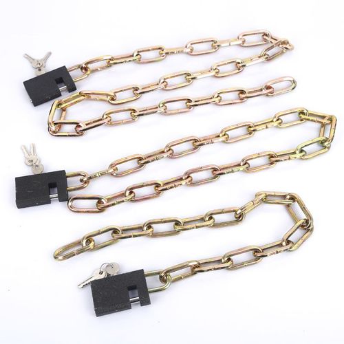 多功能加长铁链锁 钢链锁 防盗锁电动车电瓶锁 玻璃门锁 自行车锁