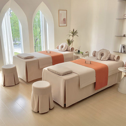 美容床罩四件套高档轻奢高级美容院专用按摩理疗洗头床罩四季通用