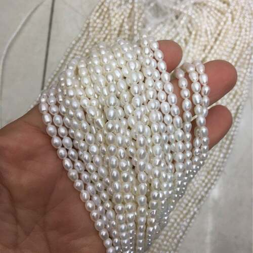 天然淡水珍珠散珠米珠珍珠diy手工制作饰品配件穿珠材料 挂件