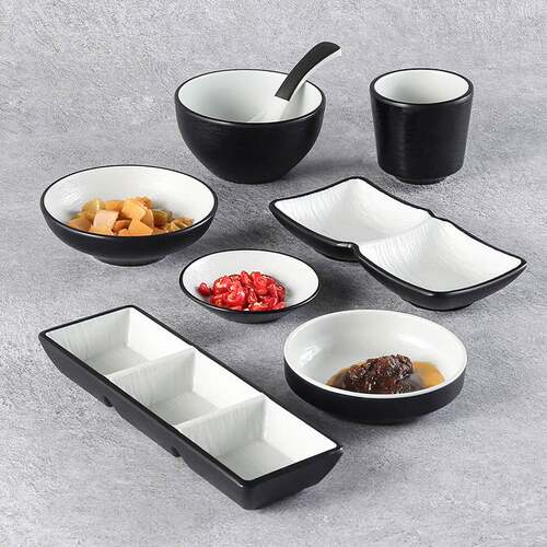 凯柏雅仿瓷特色火锅店烤肉小碗碟勺杯沾水碟碗调料酱料味碟密胺碟