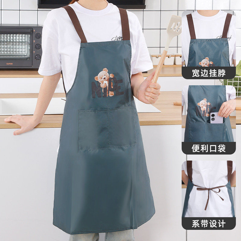 防水防油厨房背带围裙