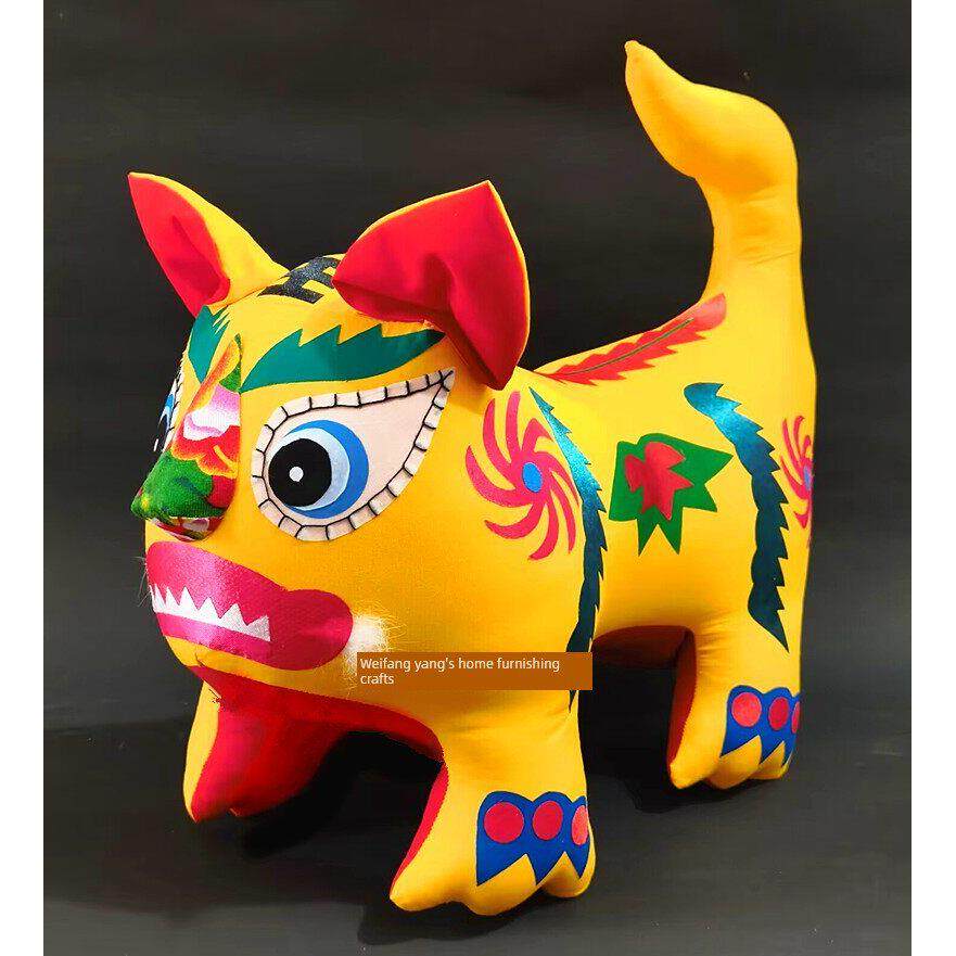 潍坊民间手工艺布虎中式幼儿1个月虎民间布艺饰品高档礼品