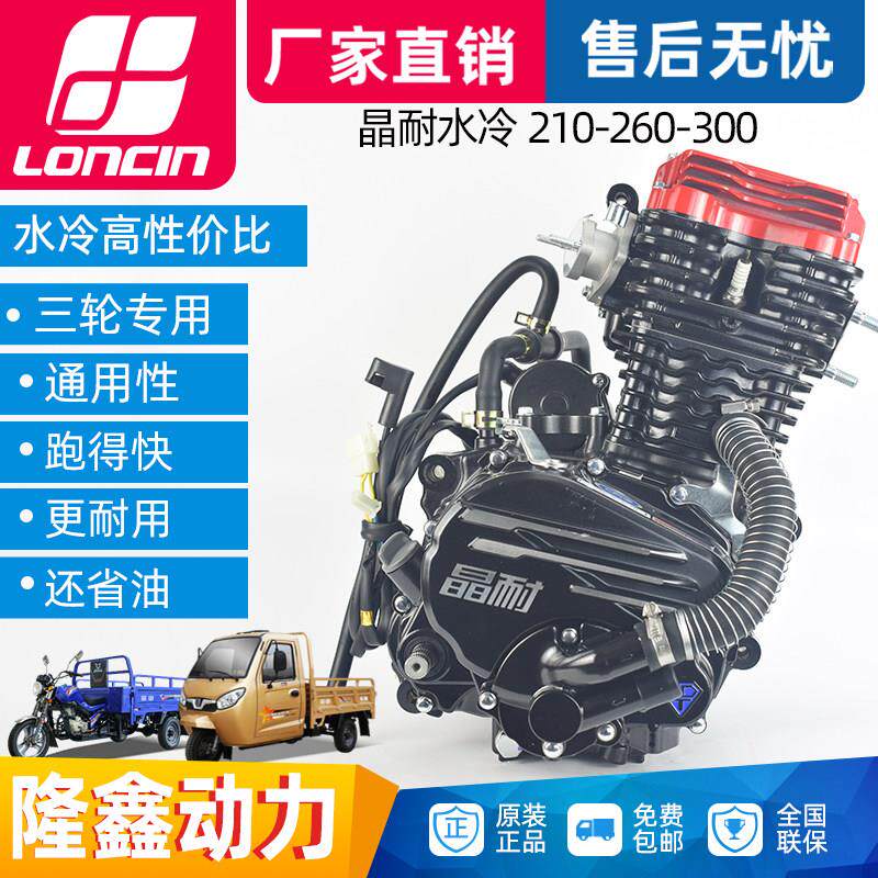隆鑫晶耐风冷150 175水冷200 250 300摩托车机头三轮车发动机总成