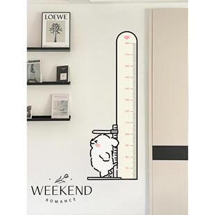 垫小脚儿童高度测量墙贴儿童房间装饰高度贴纸可以在不损坏墙高尺