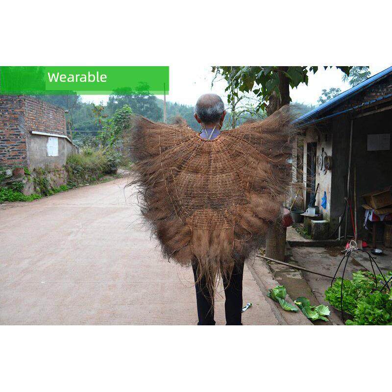 彝族服饰和竹帽装饰四川传统手工可穿戴棕色服饰古风农家乐餐厅酒