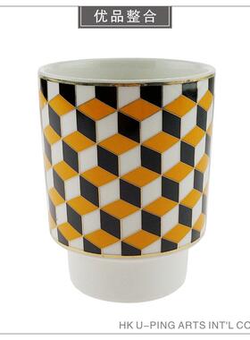 现代样板间书柜客厅简约软装家居饰品创意陶瓷摆饰BJ115-4-161