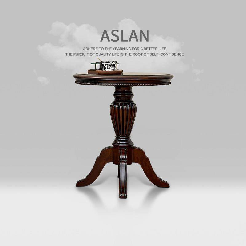 全实木小圆几咖啡桌子轻奢高级感家用客厅沙发角几边几阳台小茶几