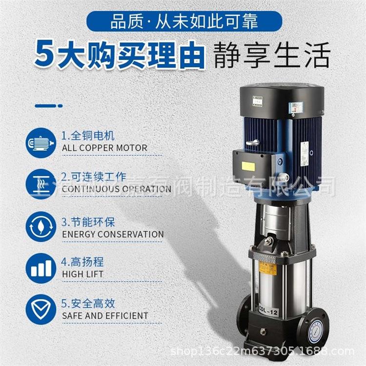 菏泽市 CDL立式多级离心泵32CDL4-160轻型不锈钢多级泵 高扬程