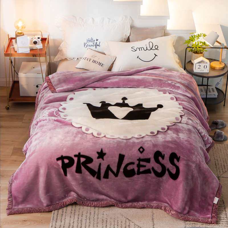 秋冬毛毯加厚双层拉舍尔毯子珊瑚绒床单羊毛绒盖毯婚庆毯双人被毯