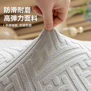 加厚弹力椅套海绵坐垫一体四季通用简约风餐桌椅座椅子套罩冬季垫