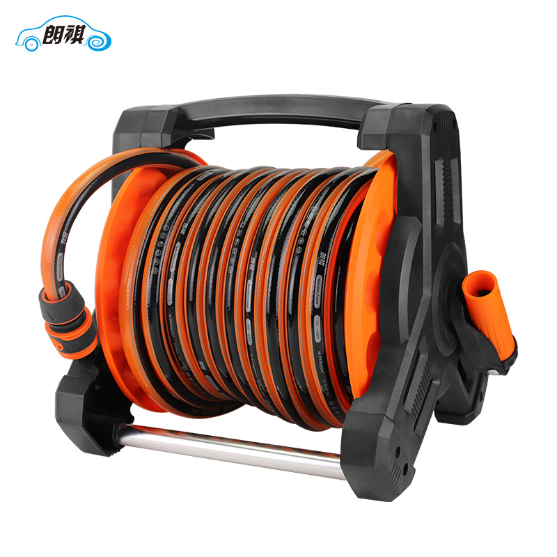 朗祺浇花喷头农用洒水花园水枪家用园艺水管套装塑料卷管器收纳架