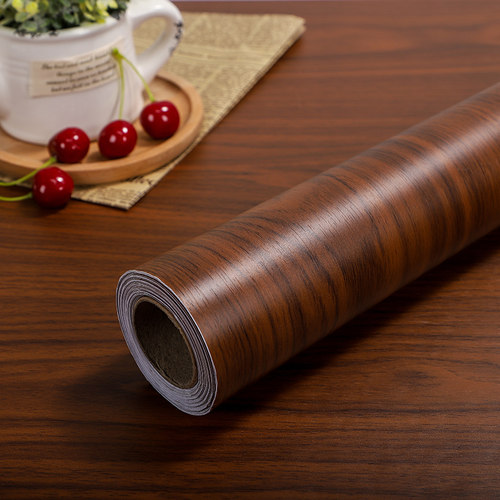 加厚家具翻新木纹贴纸自粘仿木桌面衣柜木门贴防水柜子原木板贴纸
